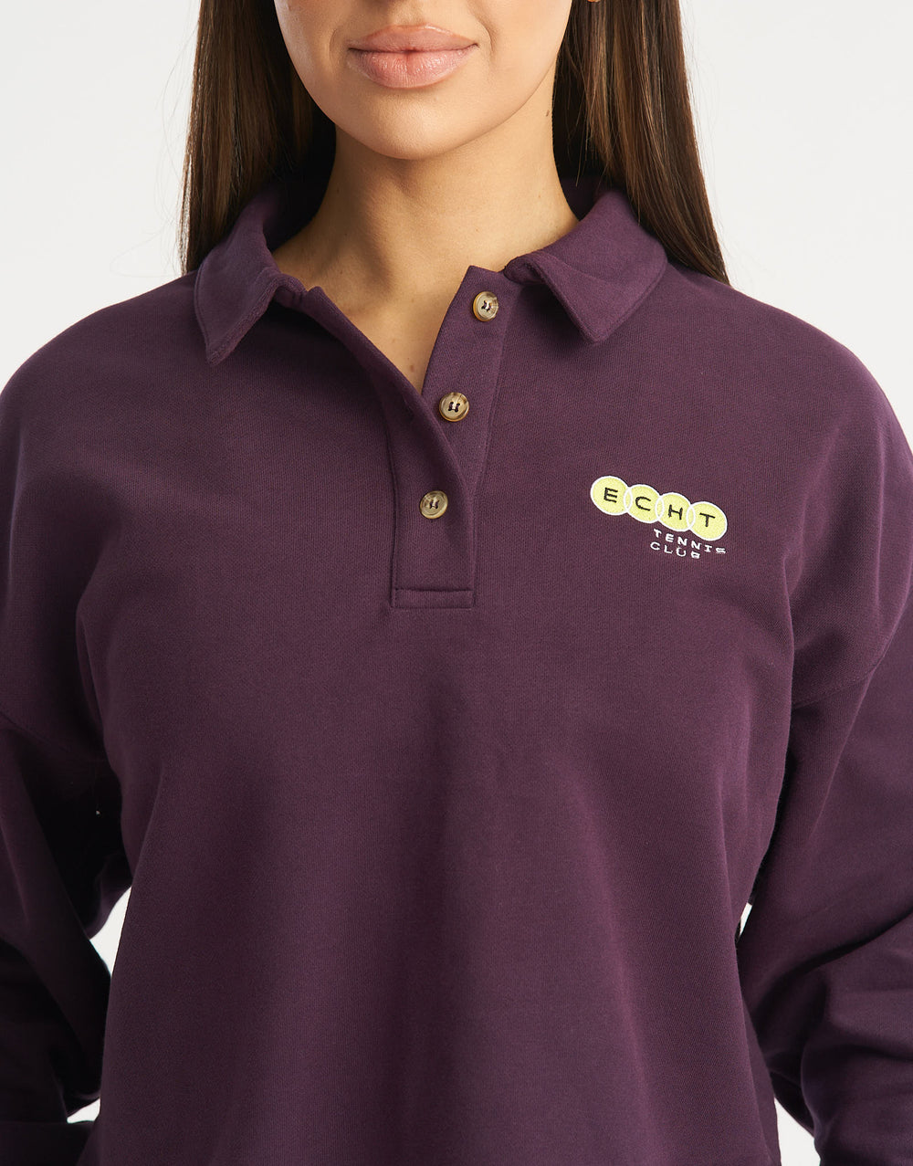 Tennis Polo Pullover - Purple