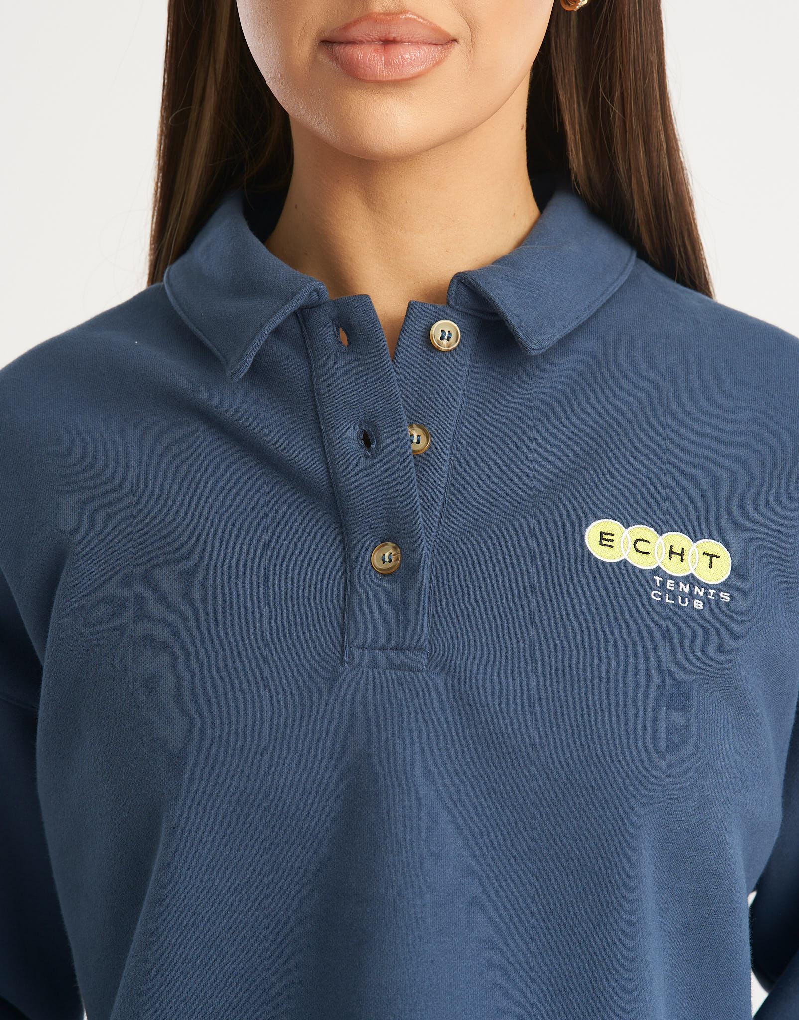 Tennis Polo Pullover - Blue