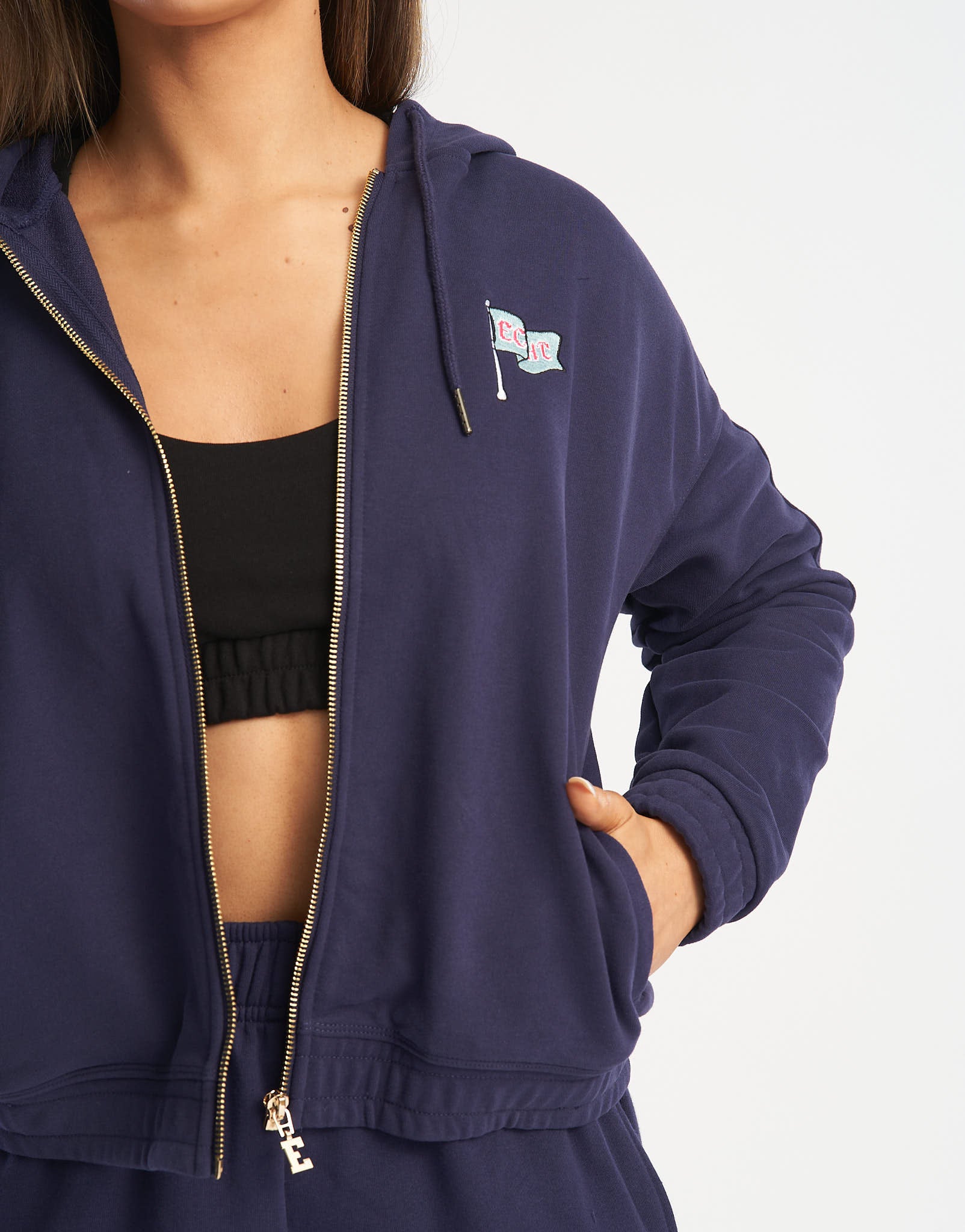 Flag Zip-Up Jacket - Eclipse Blue