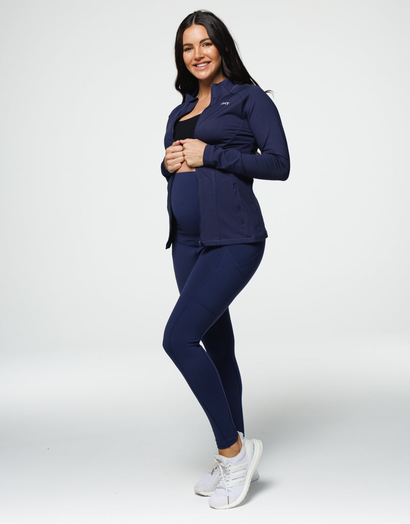 Maternity Pocket Leggings - Navy Blue