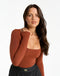 Elemental L Square Bodysuit - Brown