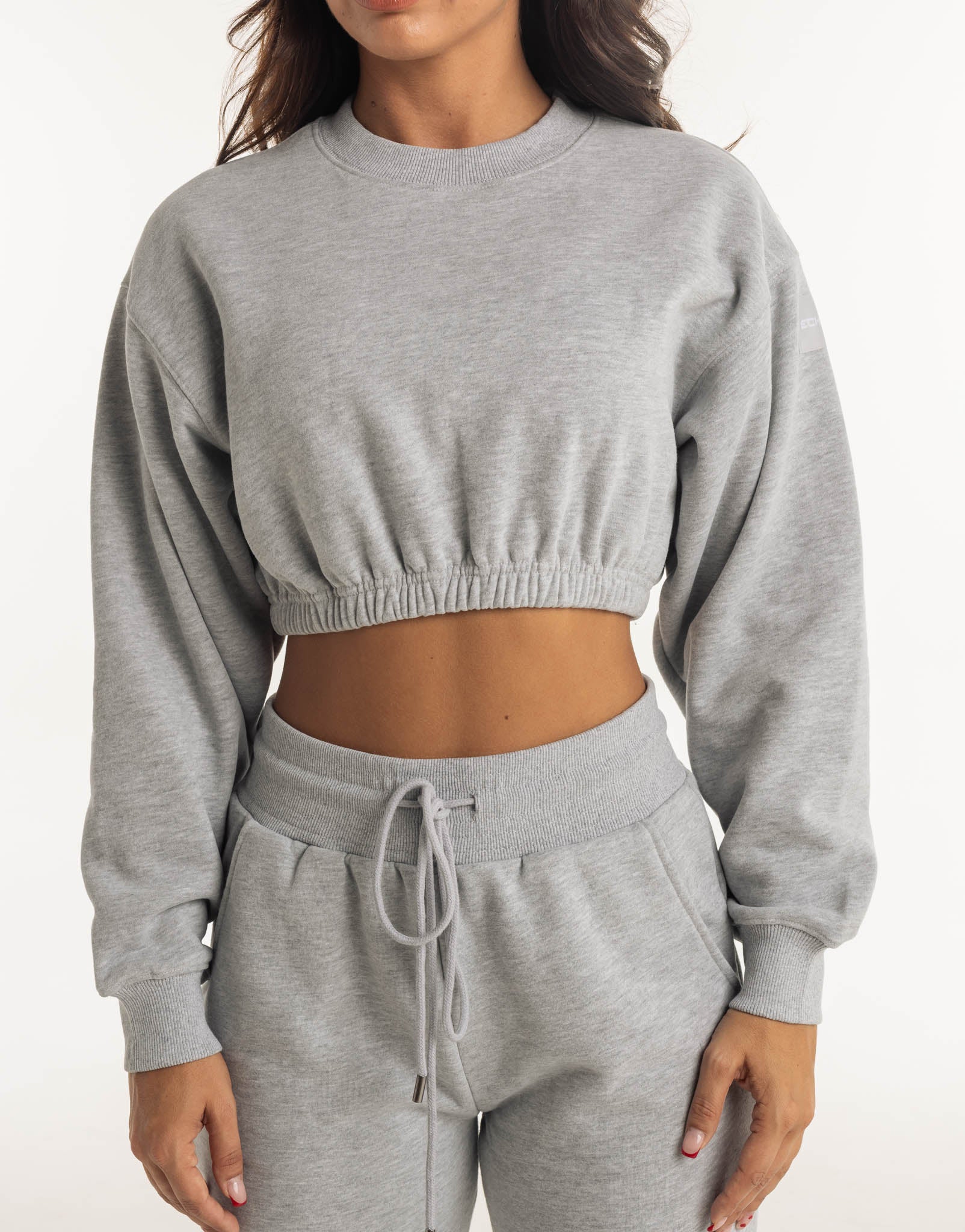 Esteem Cropped Sweater - Heather Grey