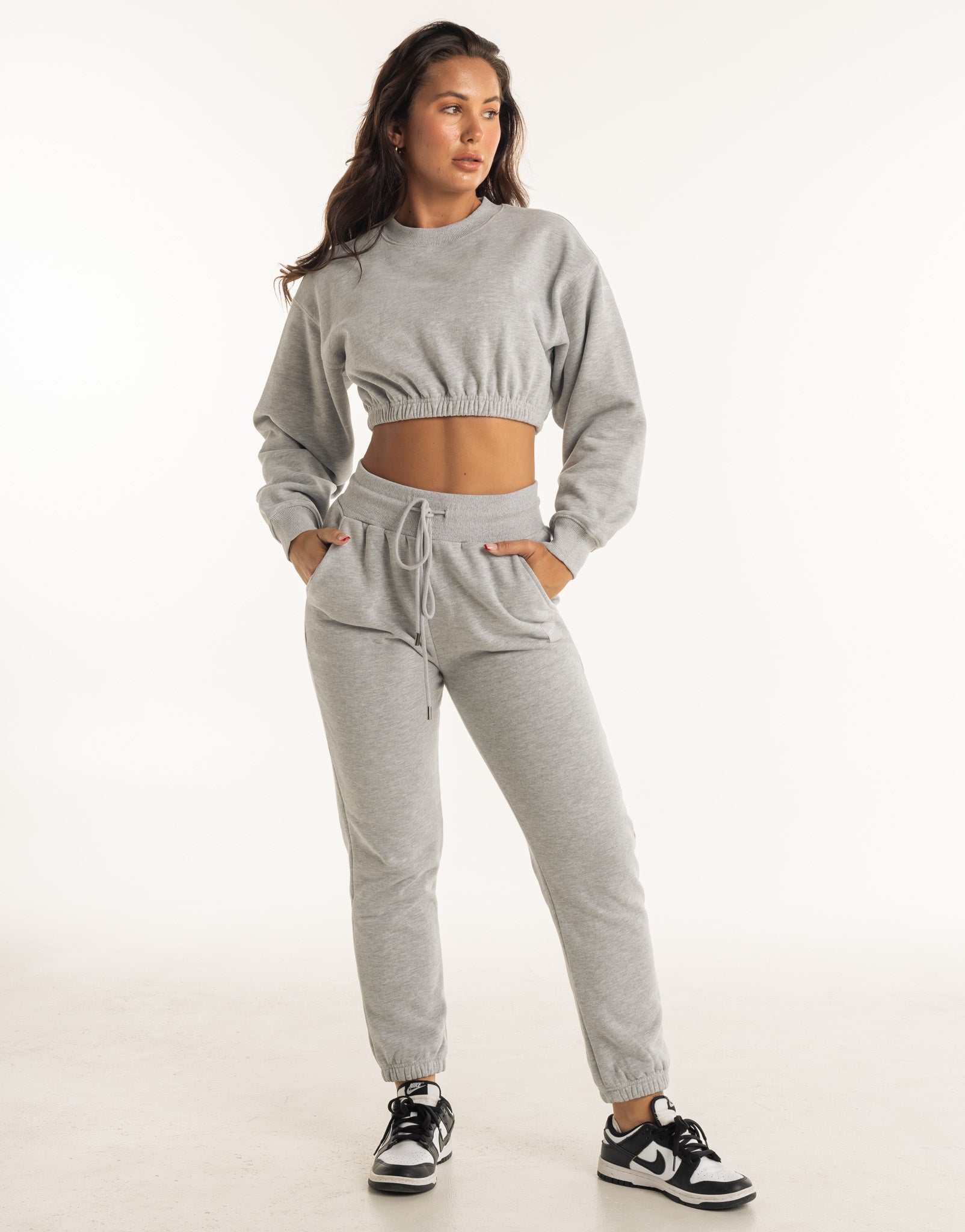 Esteem Cropped Sweater - Heather Grey