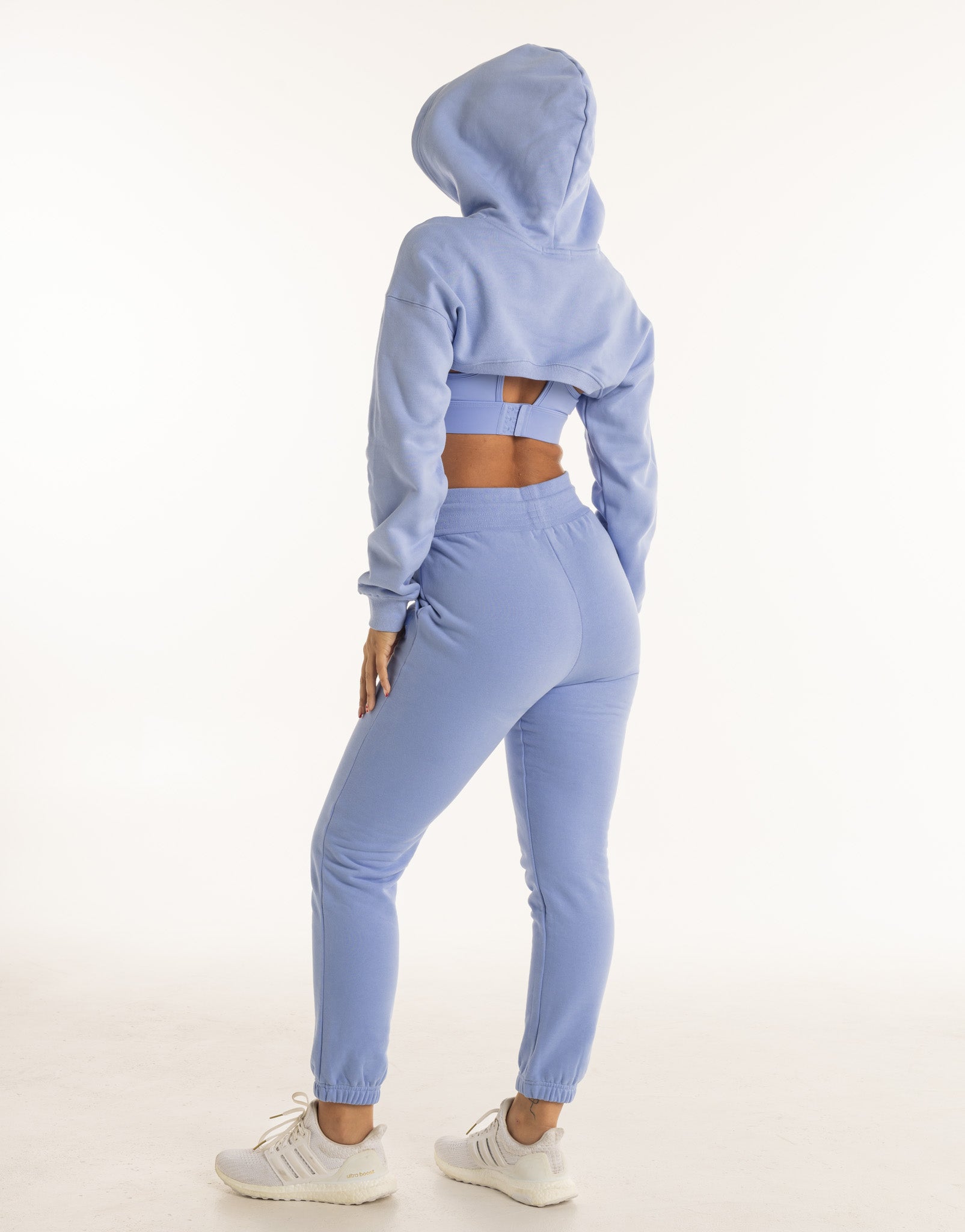 Cropped High Cut Hoodie - Hydrangea Blue