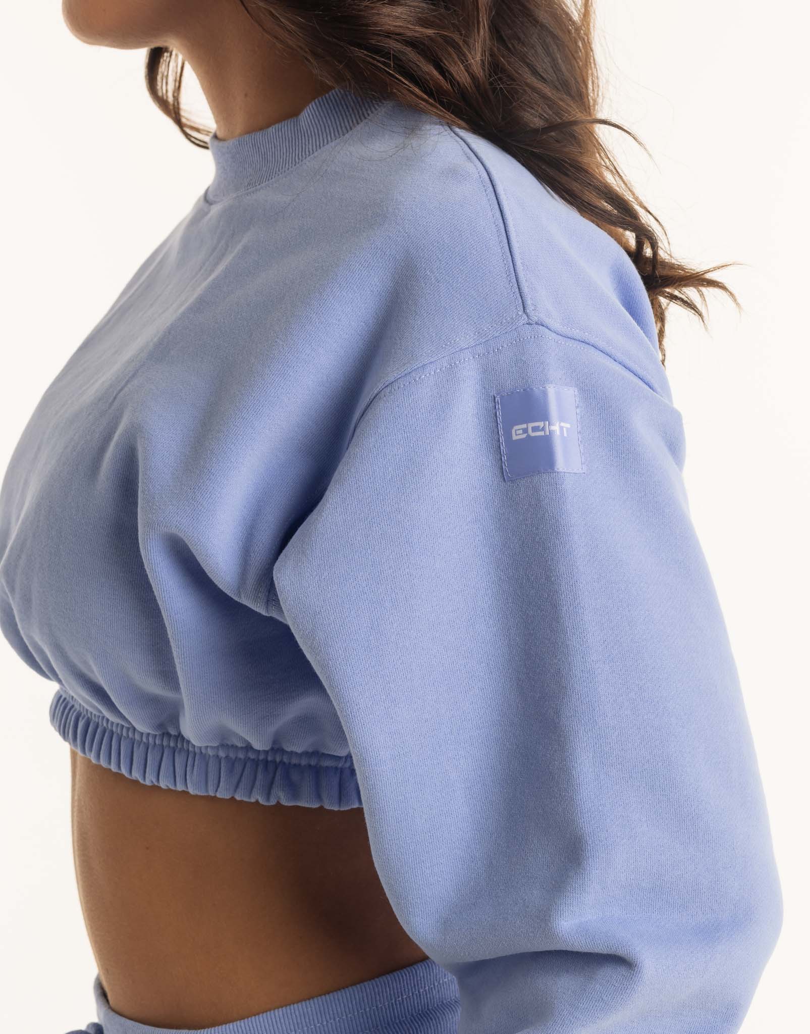 Esteem Cropped Sweater - Hydrangea Blue