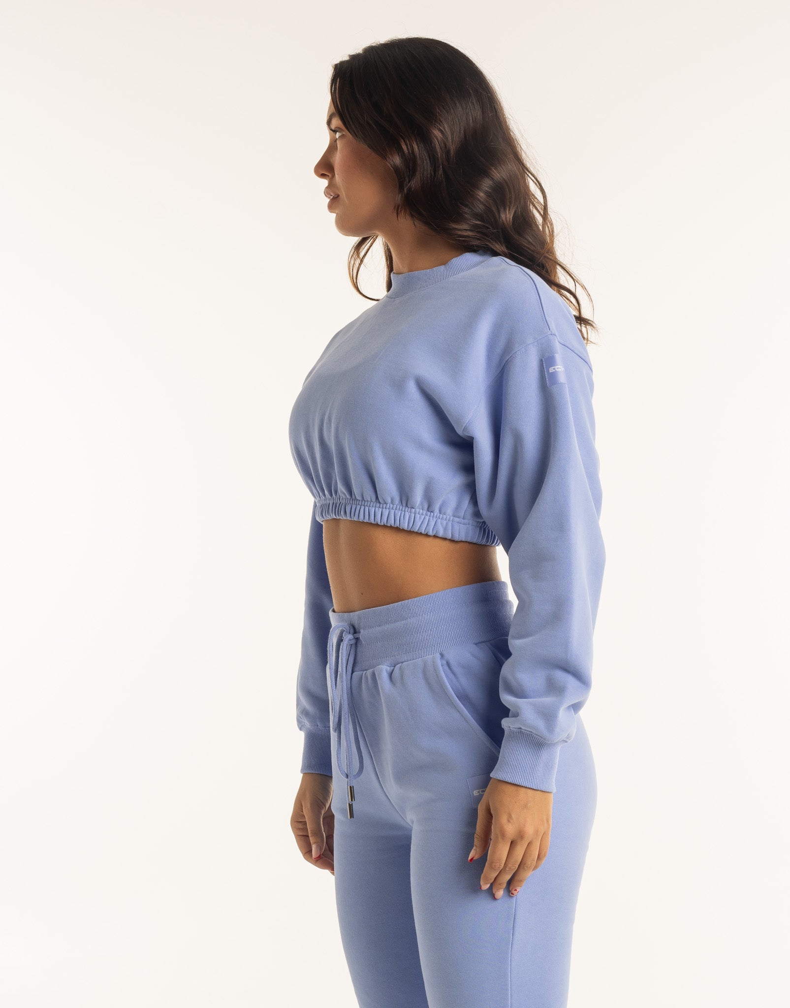 Esteem Cropped Sweater - Hydrangea Blue