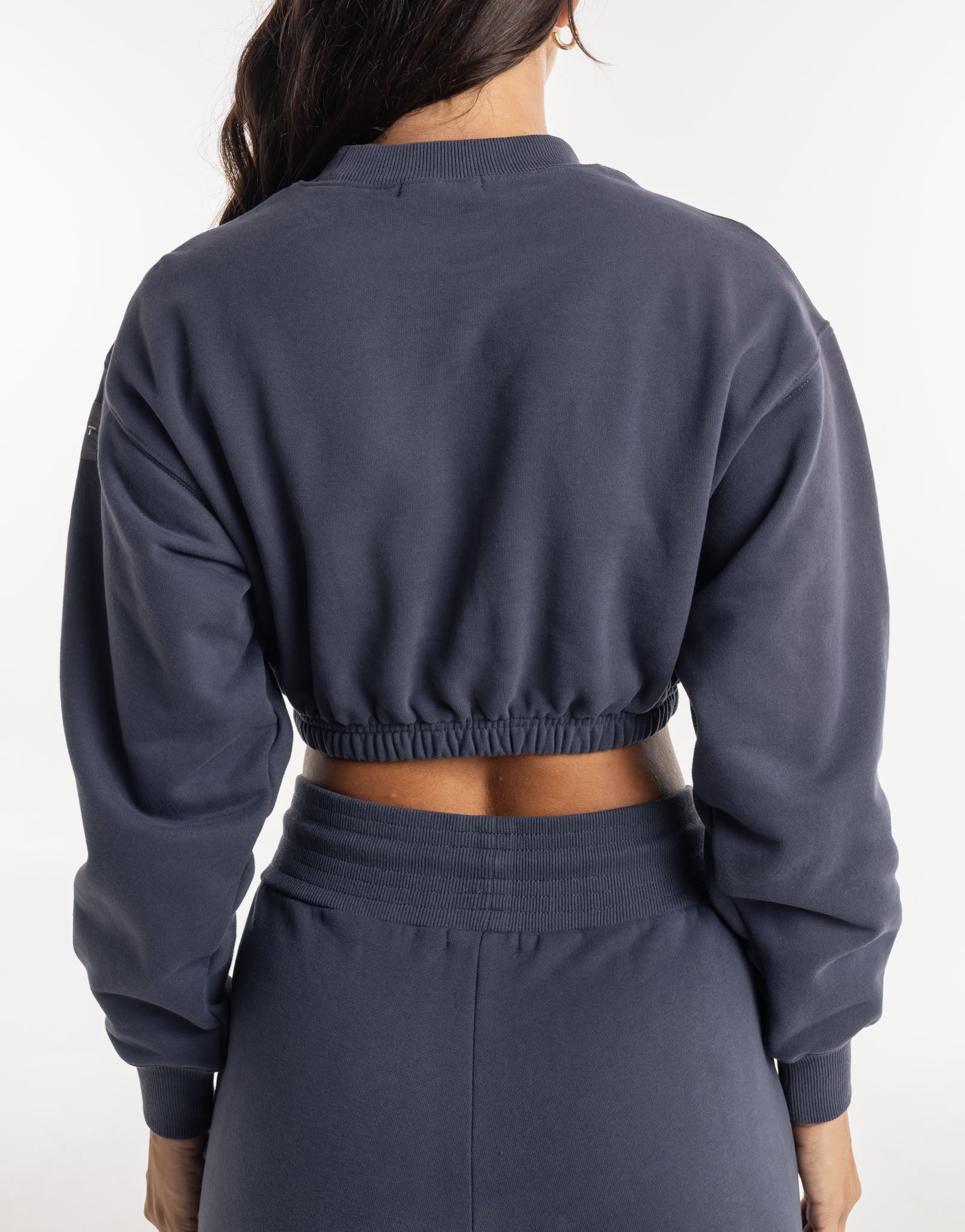 Esteem Cropped Sweater - Smoke Grey