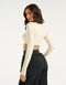 Echt Ribbed Cropped Long Sleeve - Taupe