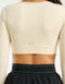 Echt Ribbed Cropped Long Sleeve - Taupe