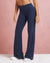 Lycra Wide Leg Pant - Navy
