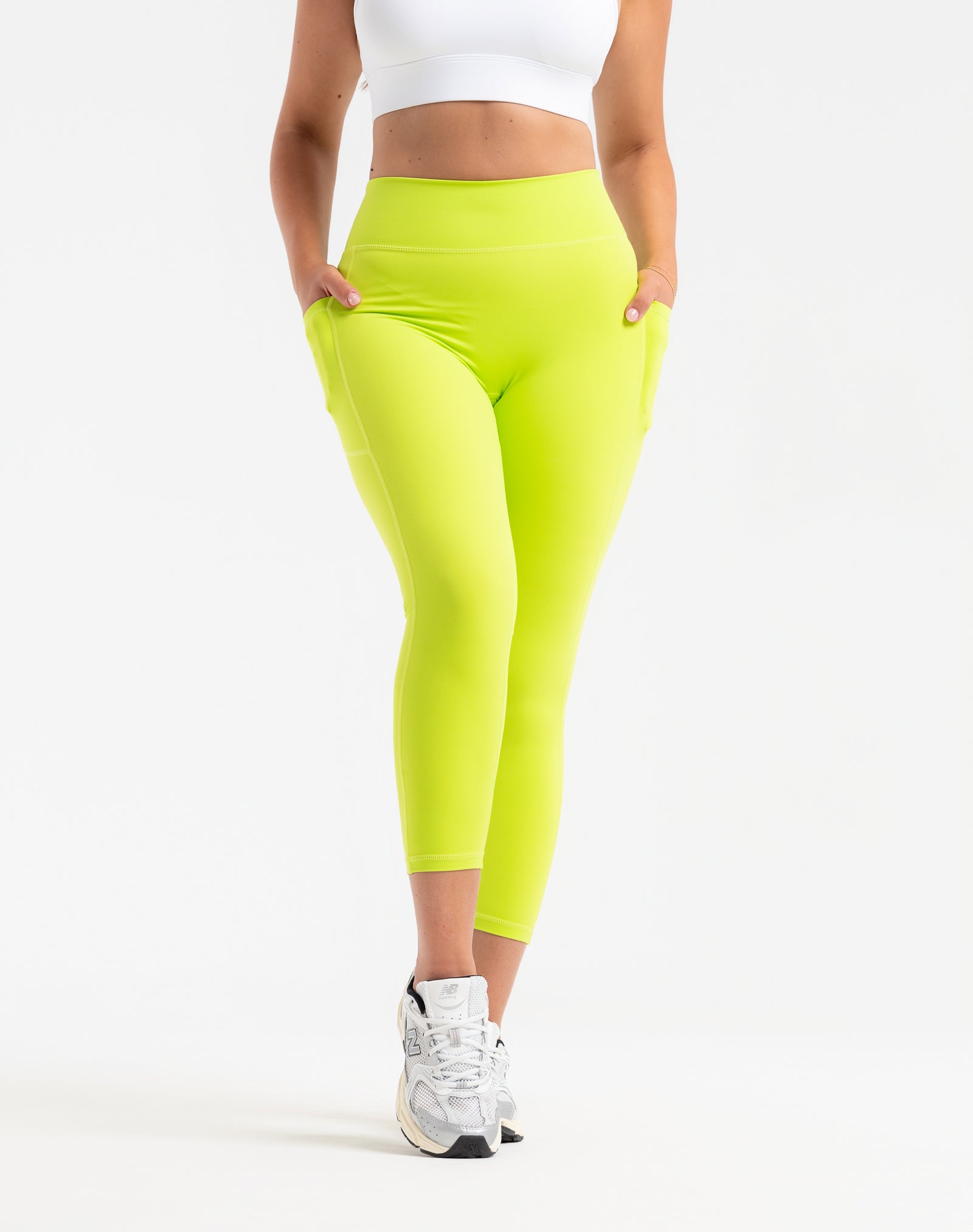 Ascend Pocket Leggings 23" - Lime Green