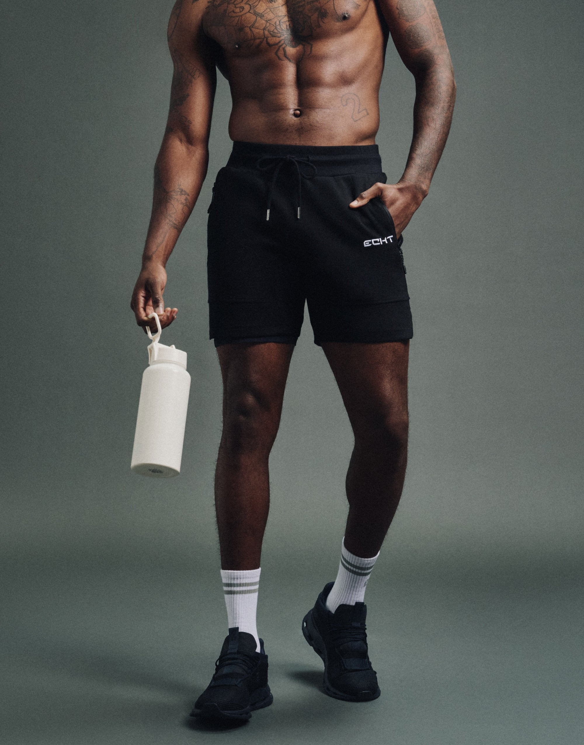 Echt Force Knit Shorts - Black