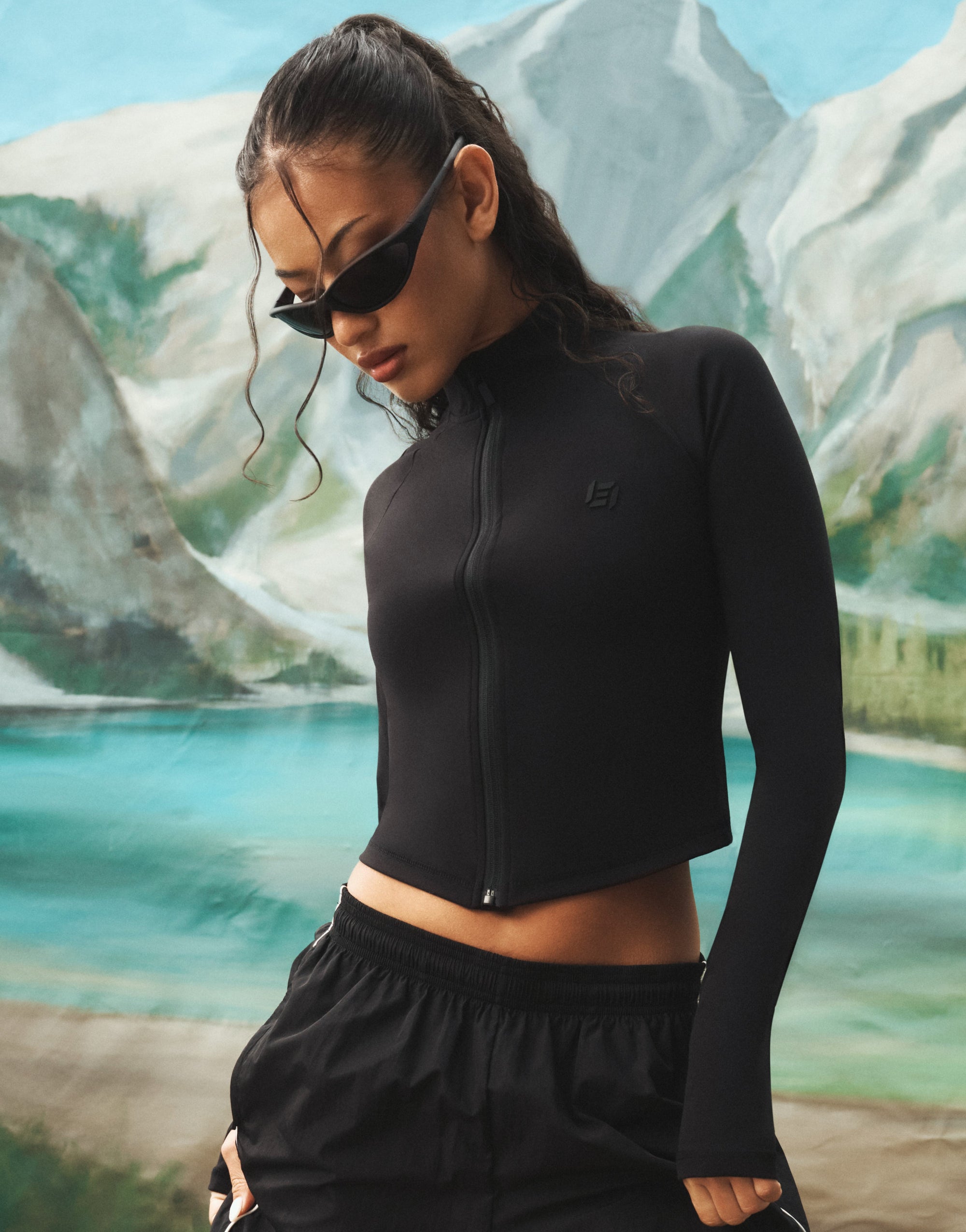Nova Lycra® Zip Through Jacket - Phantom Black