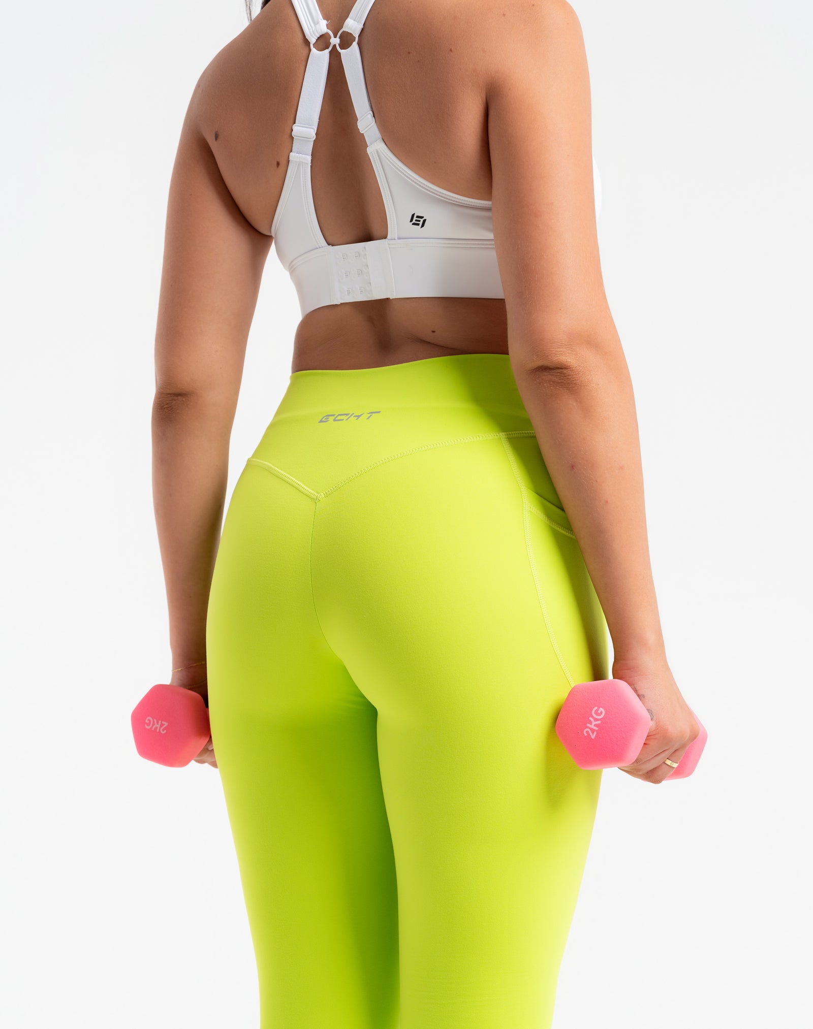 Ascend Pocket Leggings 28" - Lime Green