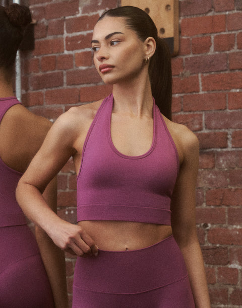 Tempo Pulse Halter Bra - Plum