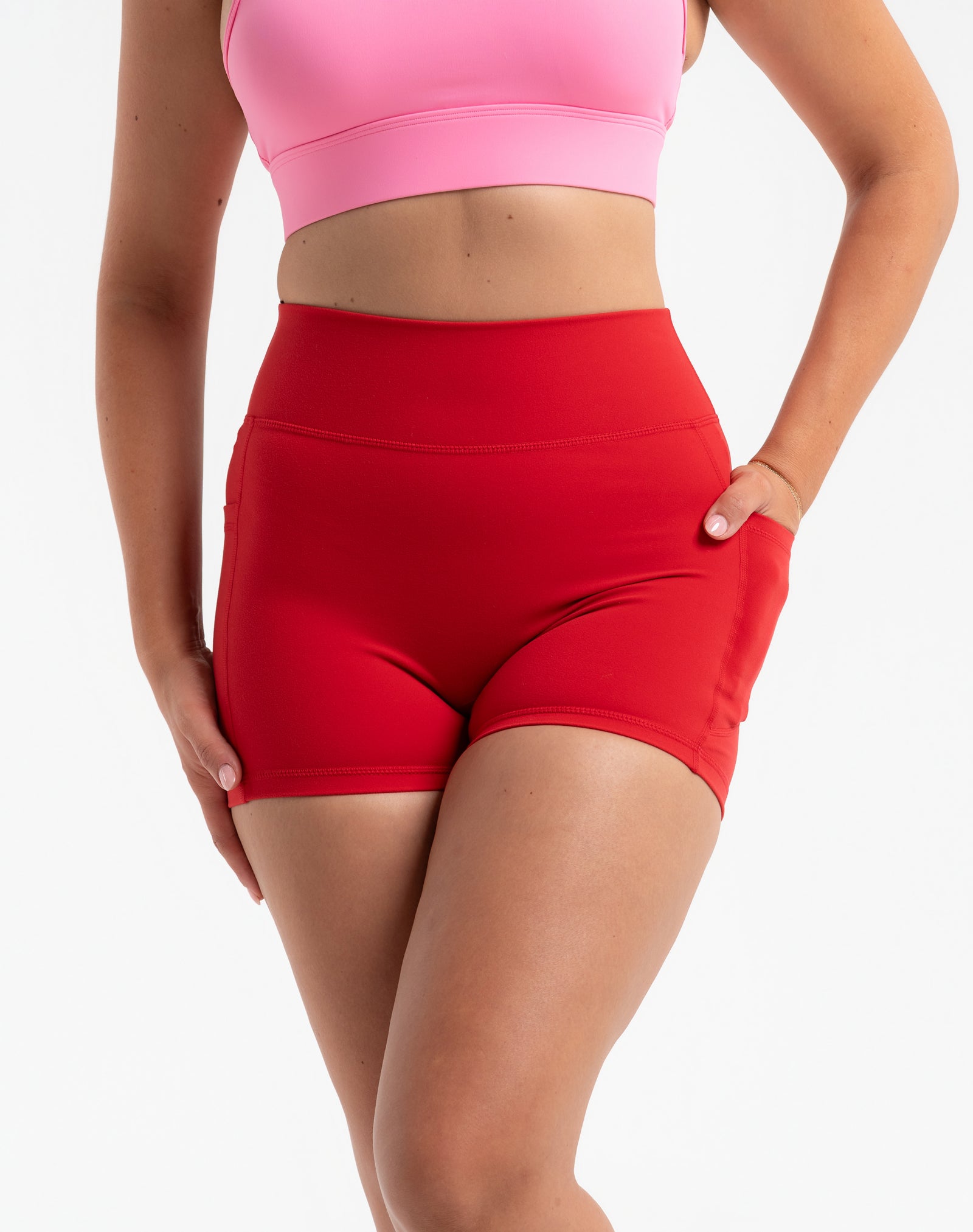 Ascend Pocket Shorts 4" - Scarlet Red