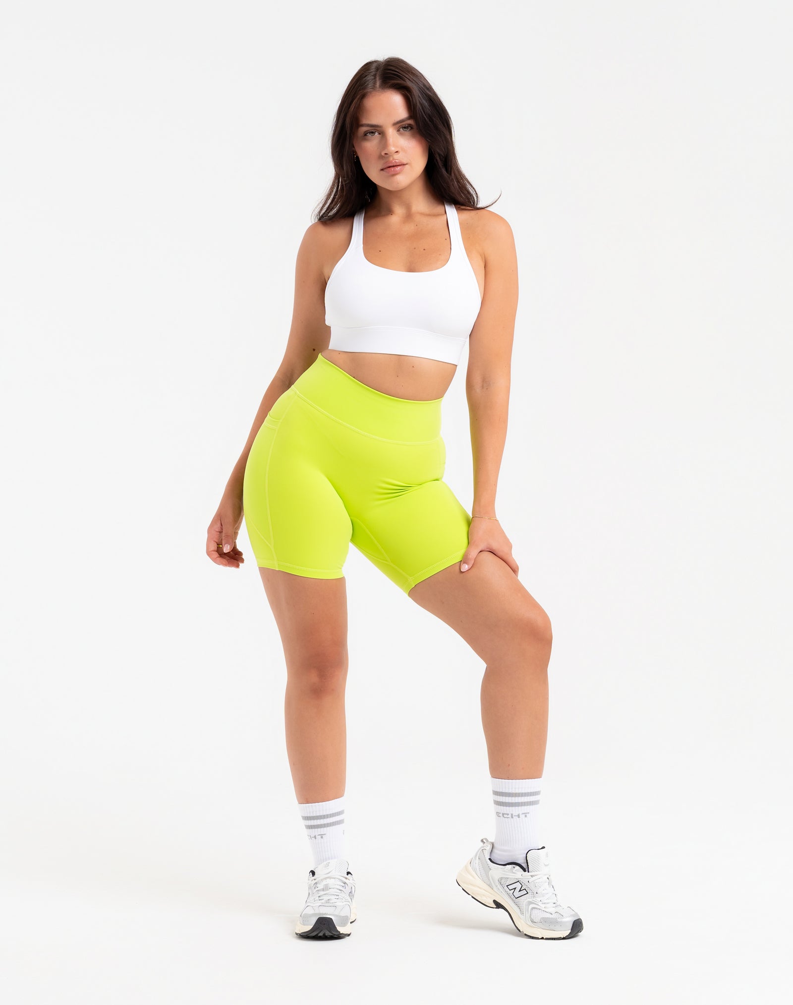 Ascend Pocket Shorts 6" - Lime Green