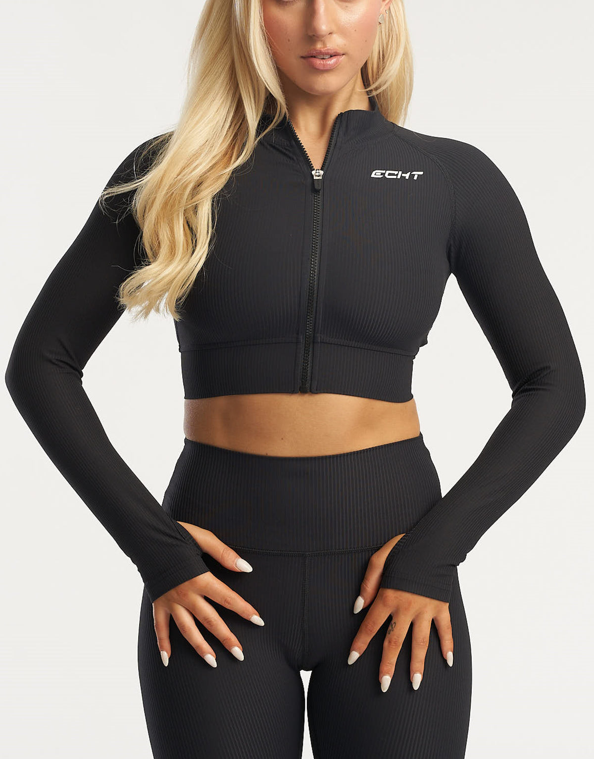 Echt Apparel Arise Comfort Cropped Long Sleeve Black Size M - $25 (34% Off  Retail) New With Tags - From Haley