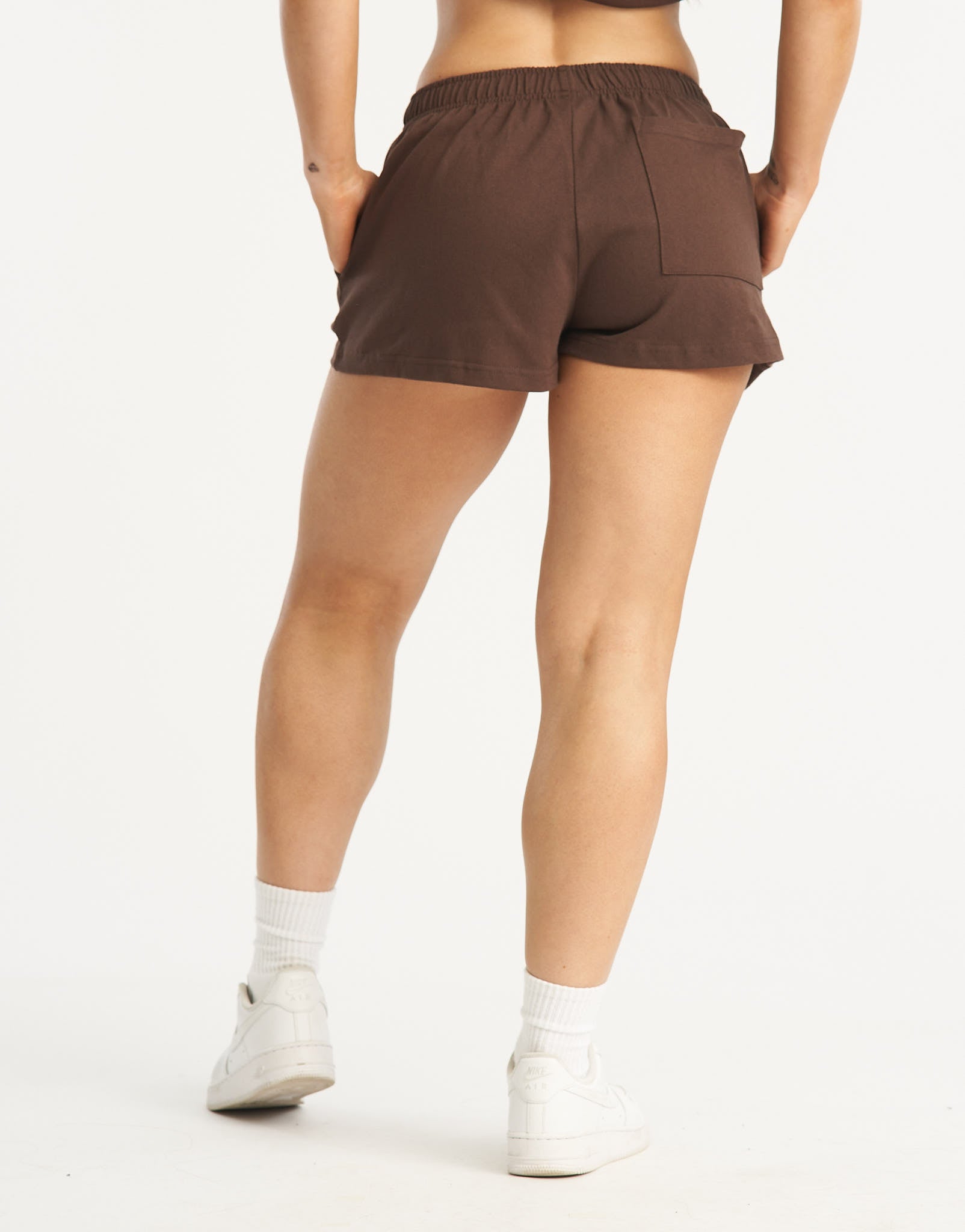 Flag Sweat Shorts - Fudge Brown