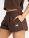 Flag Sweat Shorts - Fudge Brown