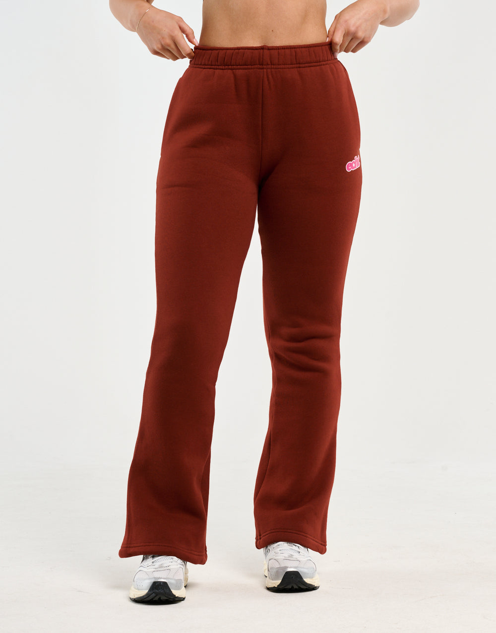 Blur Flare Sweatpants - Brown