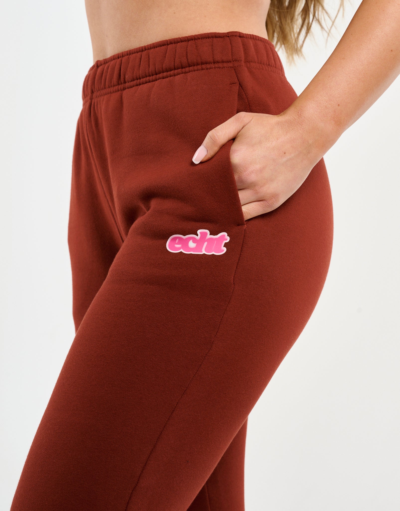 Blur Flare Sweatpants - Brown