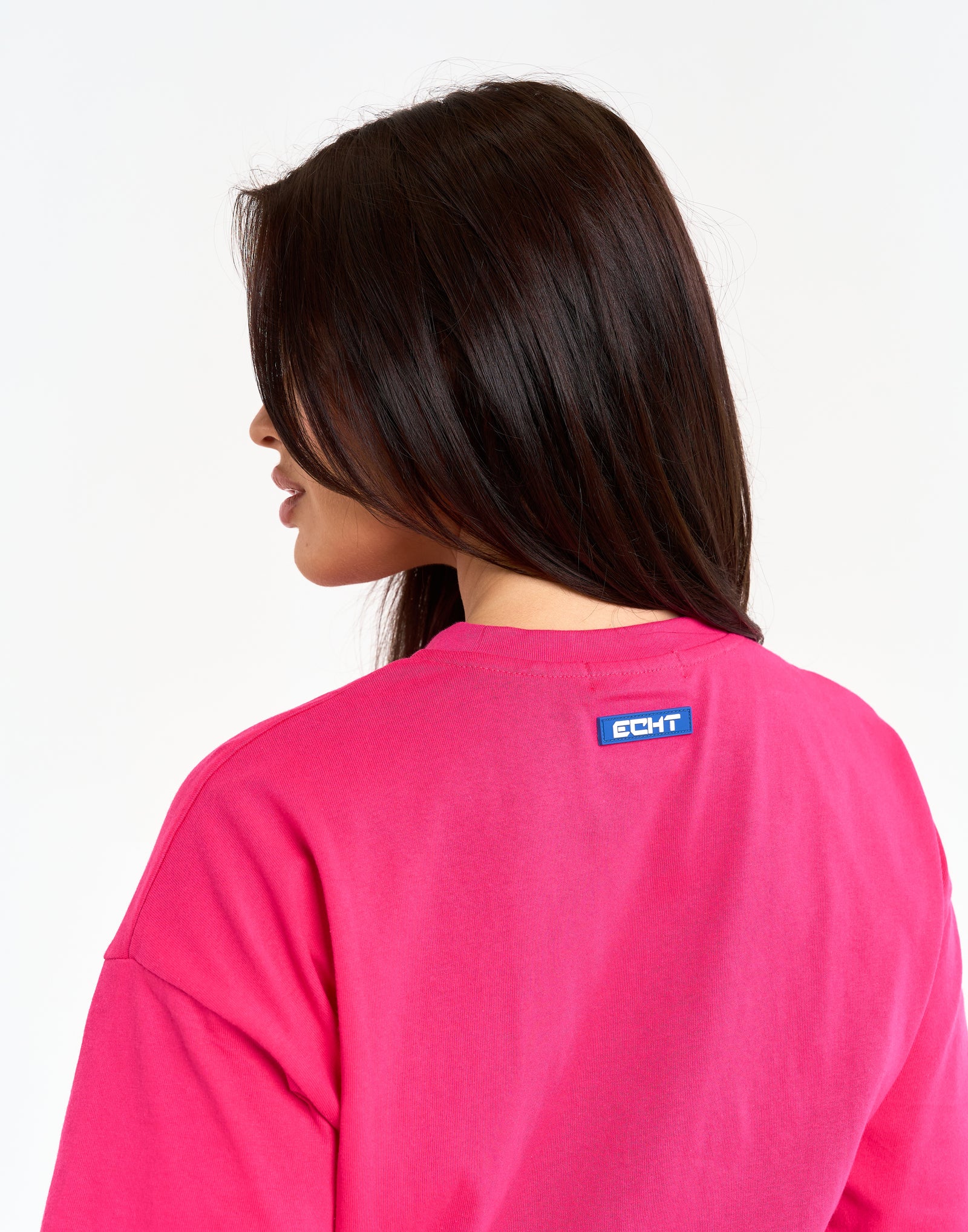 College Oversize Tee - Pink