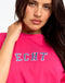 College Oversize Tee - Pink