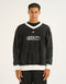 Club V Neck Sweatshirt - Black
