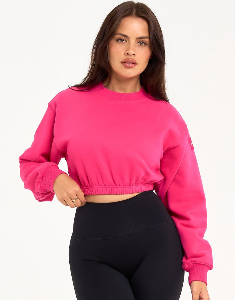 Esteem Cropped Sweater - Pink