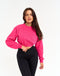 Esteem Cropped Sweater - Pink