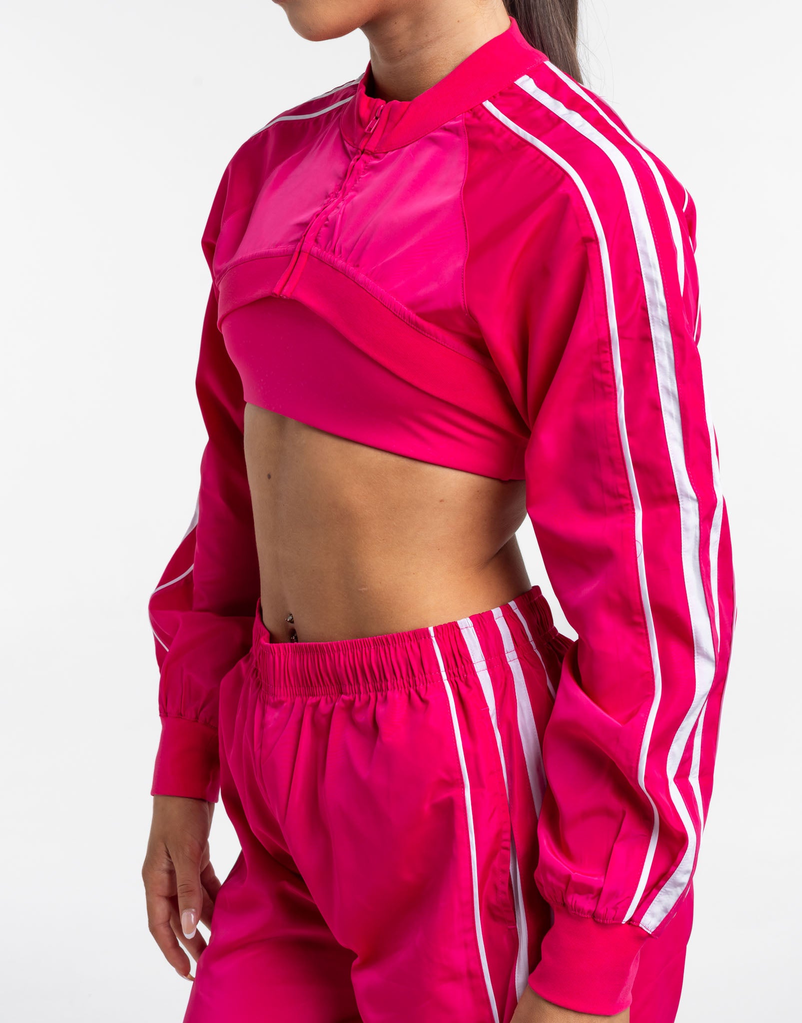 Y2K Retro Speed Jacket - Bright Pink