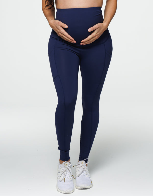 Cotton Maternity Leggings- Blue main image 0