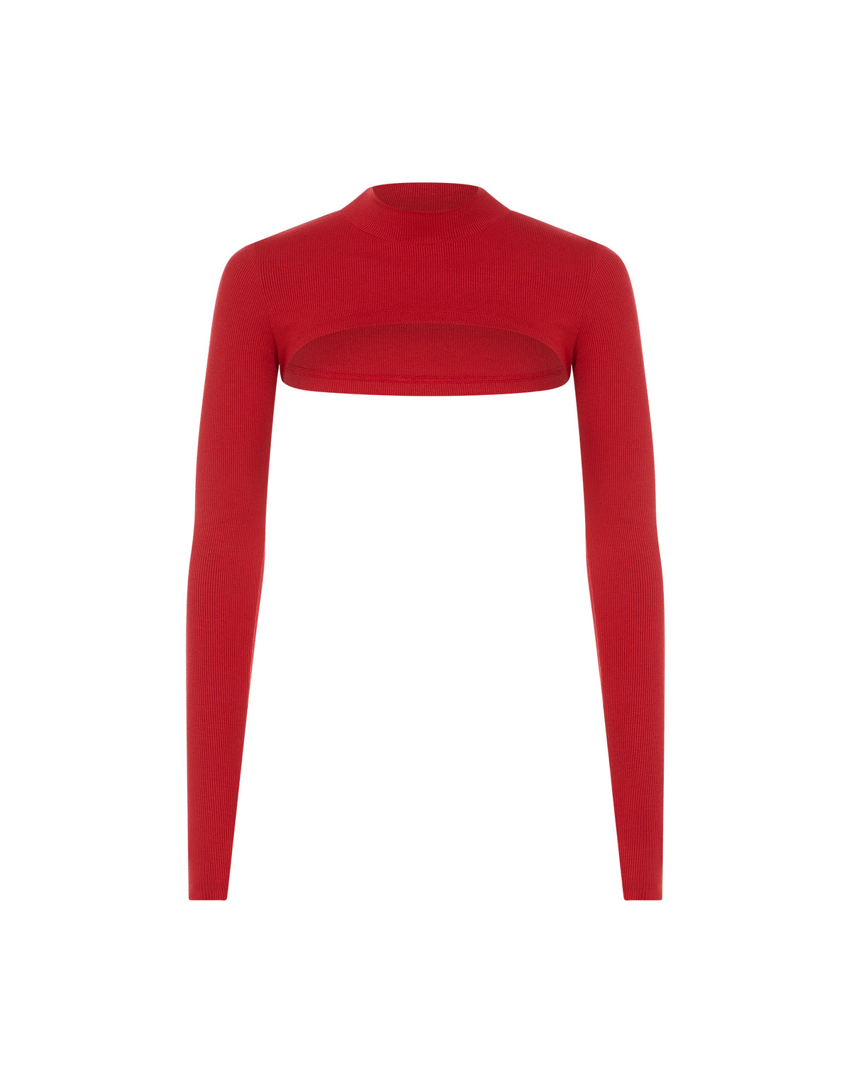 Echt Ribbed High Cut Long Sleeve - Scarlet Red