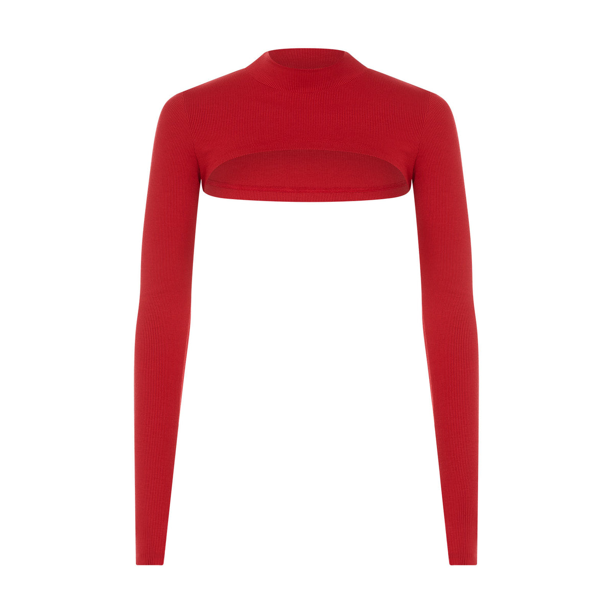 Echt Ribbed High Cut Long Sleeve - Scarlet Red