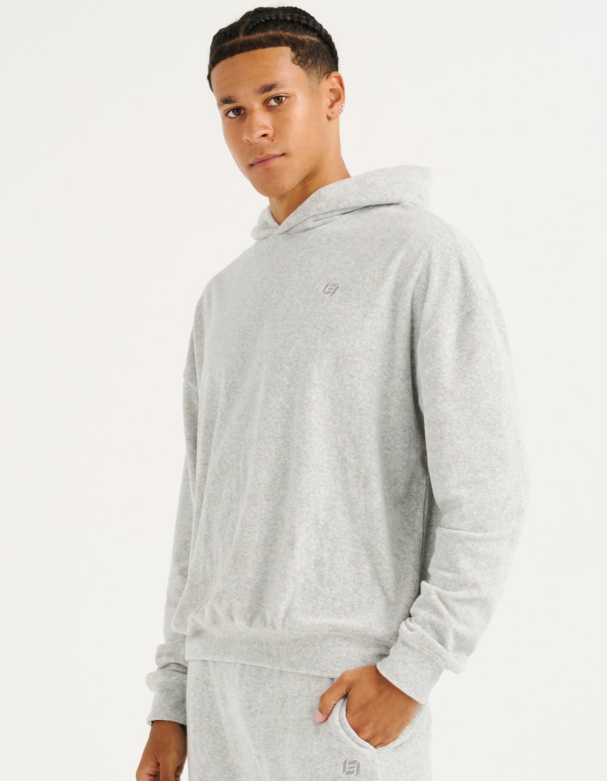 Terry Hoodie - Grey Marle