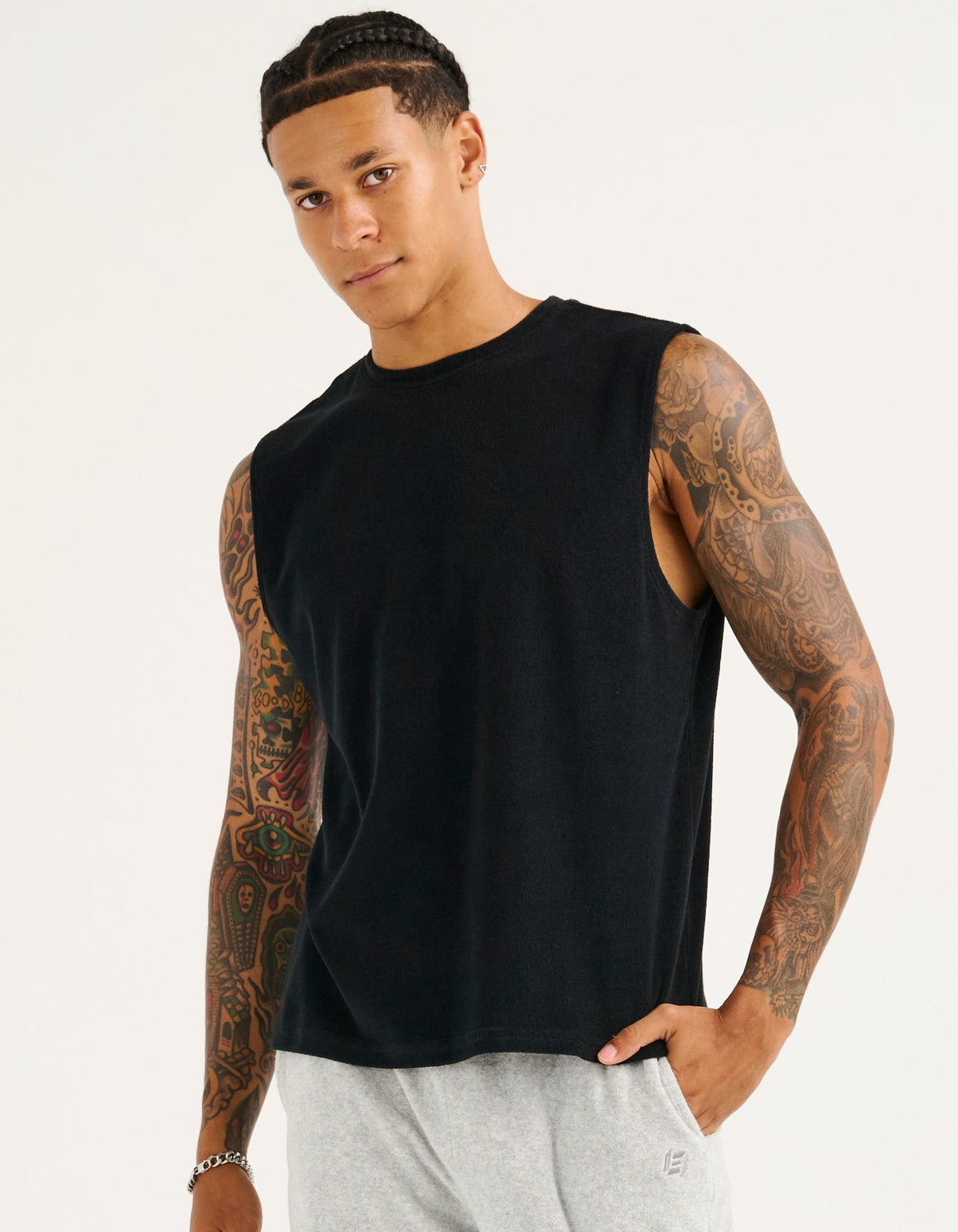 Terry Singlet - Black