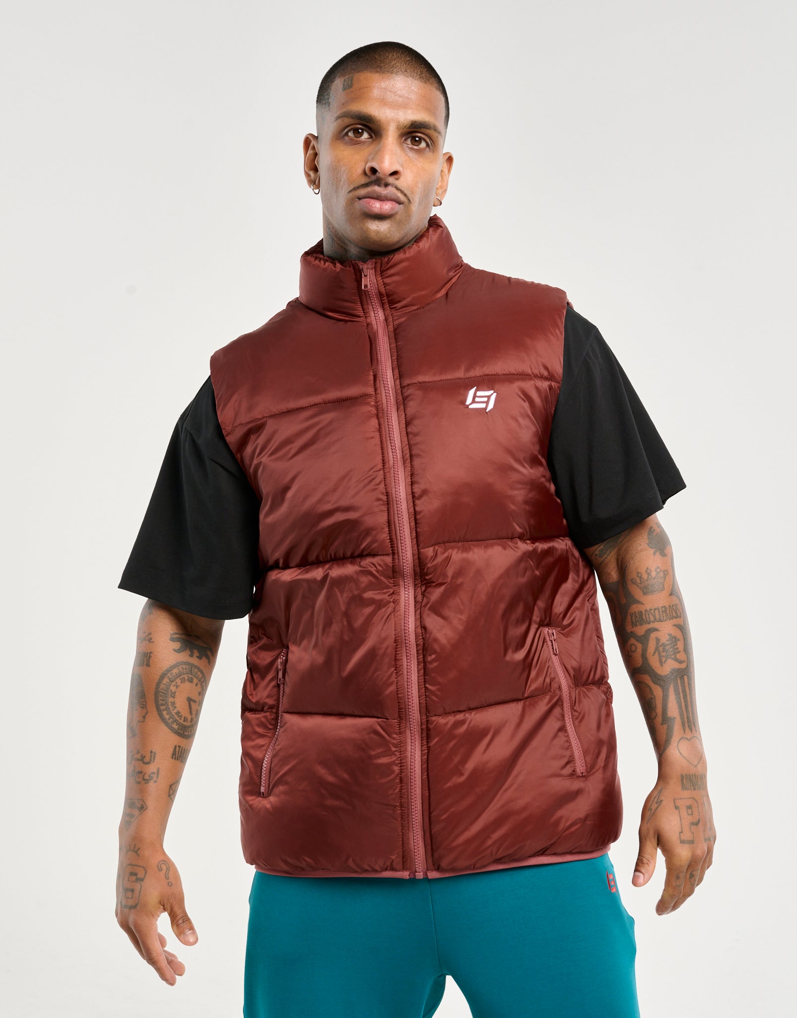 Echt Dart Puffer Vest - Brown