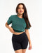 Layered Cropped Tee - Green