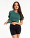 Layered Cropped Tee - Green