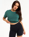 Layered Cropped Tee - Green