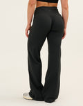 Nova Lycra® Pocket Wide Leg Pant - Phantom Black