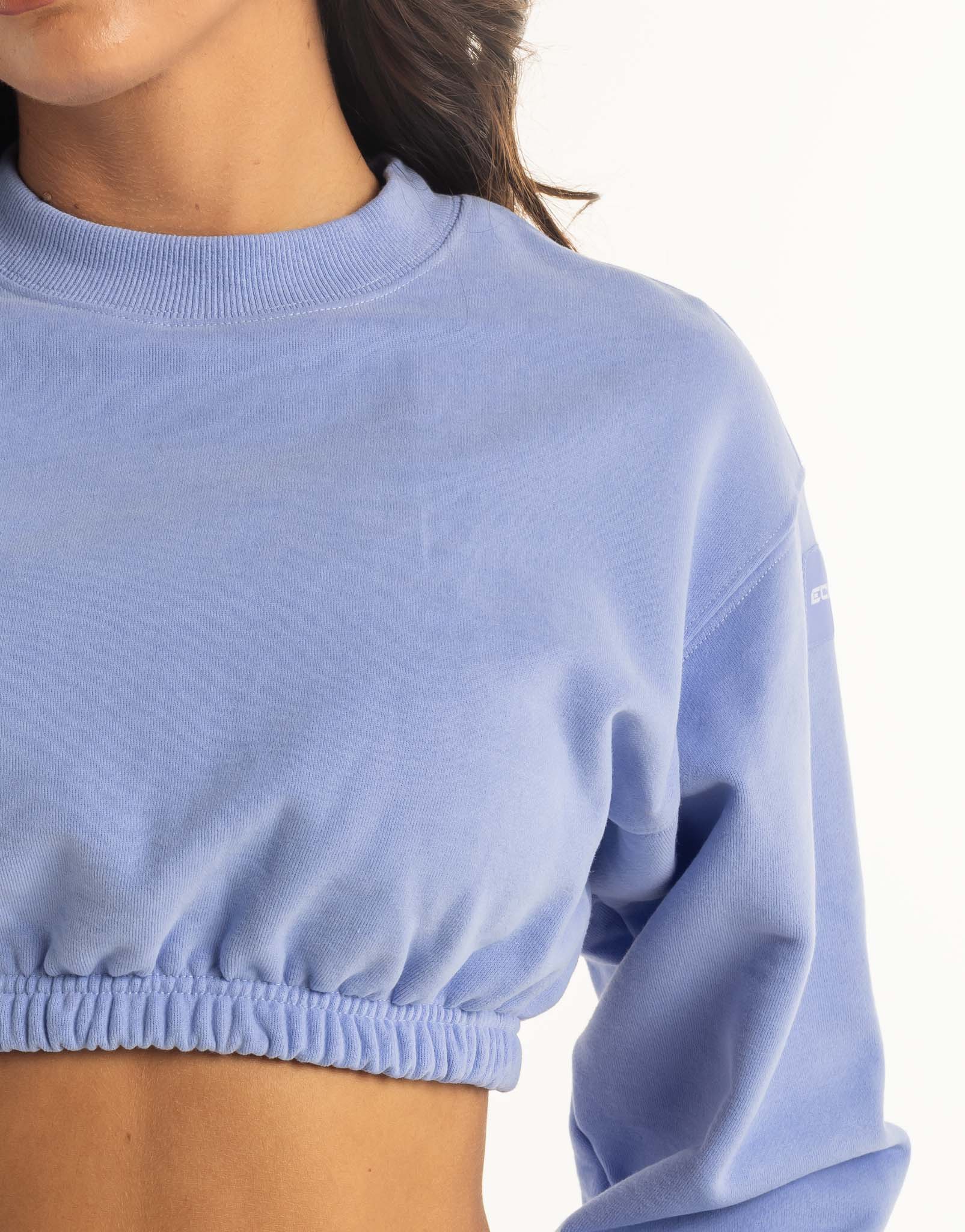 Esteem Cropped Sweater - Hydrangea Blue