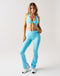 Snap Flare Leggings - Baby Blue