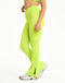 Snap Flare Leggings - Lime Green