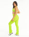 Snap Flare Leggings - Lime Green