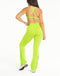 Snap Flare Leggings - Lime Green