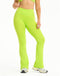 Snap Flare Leggings - Lime Green