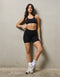 Ascend Pocket Mid-Waist Shorts 6" - Black