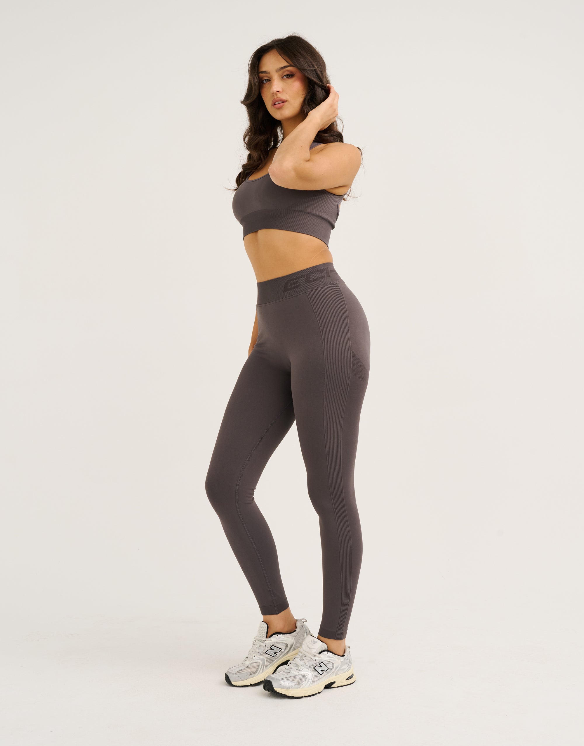 Arise Scrunch Mid-Waist Leggings - Slate Grey
